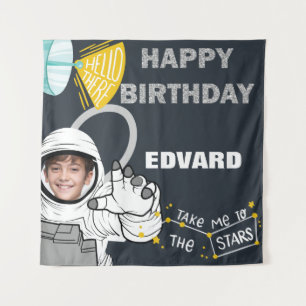 Tapisserie Joyeux Anniversaire Photo Astronaute