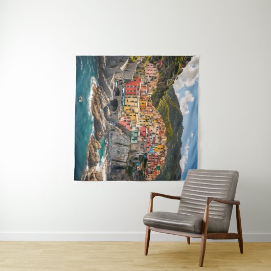 Tapisserie Manarola Cinque Terre Italie Mer (En situation (horizontale))