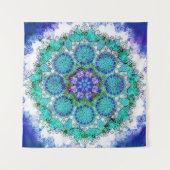 Tapisserie mandala bleu (Devant (Horizontal))