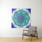 Tapisserie mandala bleu (En situation)