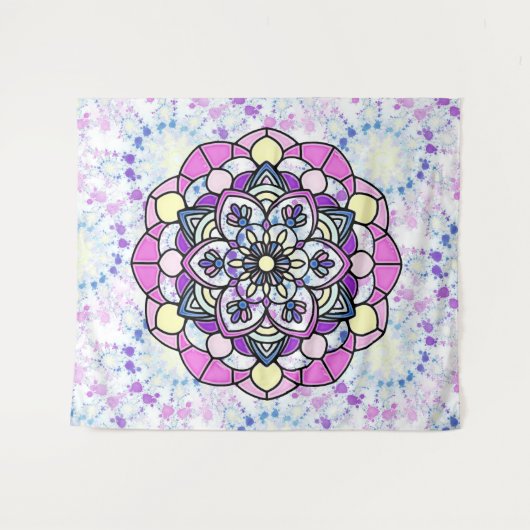 Tapisserie Mandala Spring (Devant (Horizontal))