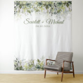 Tapisserie Mariage verte (En situation)