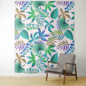 Tapisserie motif feuille tropicale (En situation)