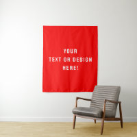 Tapisserie moyenne personnalisée - Rouge et person