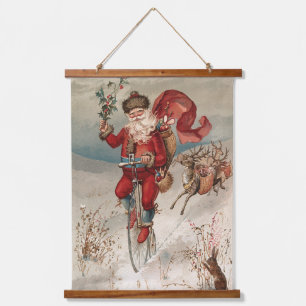 Tapisserie murale à dessus en bois