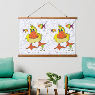 Tapisserie murale à dessus en bois Canard
