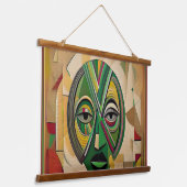 Tapisserie murale Abstraite coupée en bois par Mel (Angulaire)