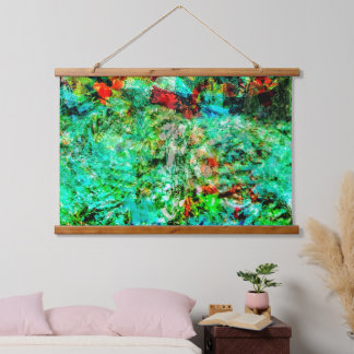 Tapisserie murale apaisante en bois bleu, doux ble