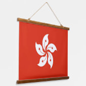 Tapisserie murale avec drapeau de Hong Kong (Angulaire)