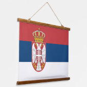 Tapisserie murale avec drapeau de Serbie (Angulaire)