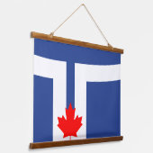 Tapisserie murale avec drapeau de Toronto, Canada (Angulaire)