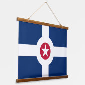Tapisserie murale avec drapeau d'Indianapolis, U.S (Angulaire)
