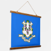 Tapisserie murale avec drapeau du Connecticut, U.S (Angulaire)