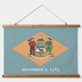 Tapisserie murale avec drapeau du Delaware, États- (Devant)