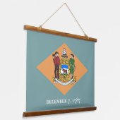 Tapisserie murale avec drapeau du Delaware, États- (Angulaire)