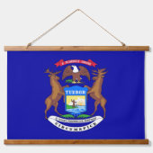 Tapisserie murale avec drapeau du Michigan, États- (Devant)