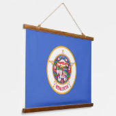 Tapisserie murale avec drapeau du Minnesota, U.S.A (Angulaire)