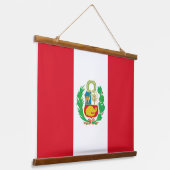 Tapisserie murale avec drapeau du Pérou (Angulaire)