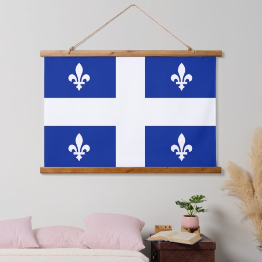 Tapisserie murale avec drapeau du Québec, Canada (Chambre à coucher)