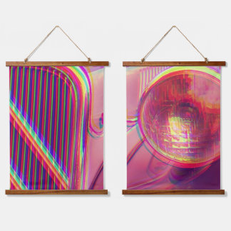 Tapisserie murale cadre en bois - Psychedelic 