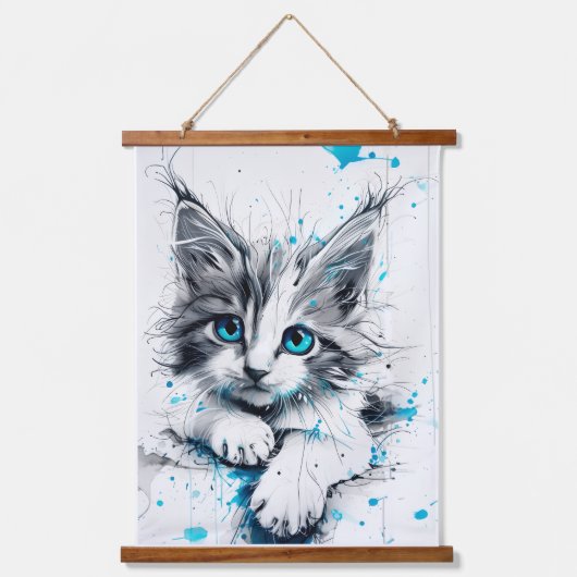 tapisserie murale chat kitty (Recto)