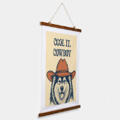 Tapisserie murale "Cool it, Cowboy". (Angulaire)