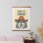Tapisserie murale "Cool it, Cowboy". (Chambre à coucher)
