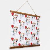 Tapisserie murale coupée en bois Coeurs sur feu Sn (Angulaire)