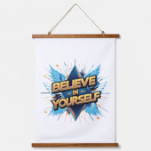 Tapisserie murale coupée en bois - Croyez en vous- (Recto)