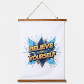 Tapisserie murale coupée en bois - Croyez en vous- (Recto 2)