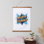 Tapisserie murale coupée en bois - Croyez en vous- (Chambre à coucher)