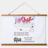 Tapisserie murale coupée en bois Où est maman ? (Devant)