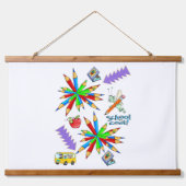 Tapisserie murale coupée en bois Retour à l'école  (Devant)