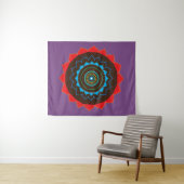 Tapisserie murale d'art mandala (En situation (horizontale))