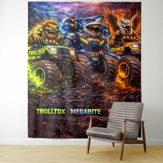 Tapisserie murale de Beast Riders (En situation)