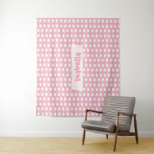 Tapisserie murale de Coeurs rose et blanc personna (En situation)