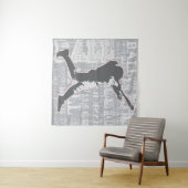 Tapisserie murale de conception de base-ball (En situation (horizontale))