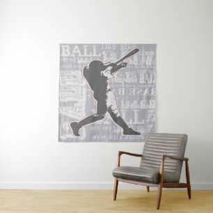 Tapisserie murale de conception de base-ball
