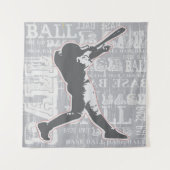 Tapisserie murale de conception de base-ball (Devant)