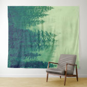 Tapisserie murale de forêt de pins de Woodlands | (En situation (horizontale))