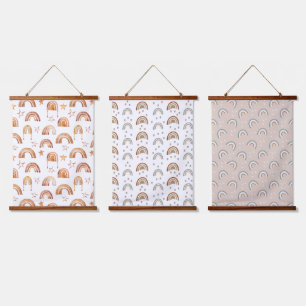 Tapisserie murale de nurserie Boho Rainbows