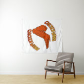 Tapisserie murale de poule (En situation (horizontale))