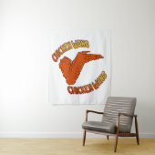 Tapisserie murale de poule (En situation)