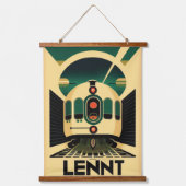 Tapisserie murale de train futuriste rétro (Recto)