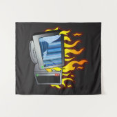 Tapisserie murale d'incendie d'ordinateur (Devant (Horizontal))