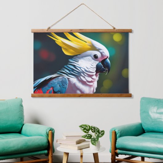 Tapisserie murale d'oiseau Cacatoès (Salon)