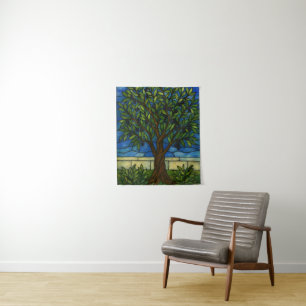 Tapisserie murale d'olivier en verre coloré – Natu