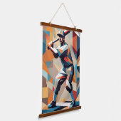Tapisserie murale du joueur de baseball (Angulaire)