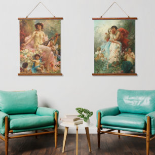 Tapisserie murale en bois