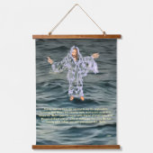 Tapisserie murale en bois : Christ marche sur l'ea (Recto)